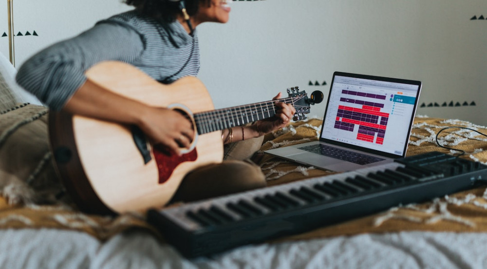 Acoustic Guitar Being Played